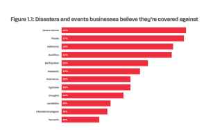 Figure 1.1 - Disasters and events businesses believe they&#39;re covered against