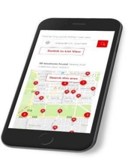 Find a broker viewed on mobile