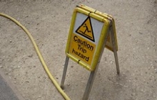 Slips, trips and falls sign